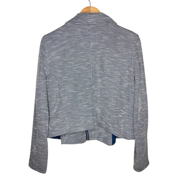 Eloquii Jacket Size 14/16 Soft Gray Knit Moto Full Zip Asymmetrical - Picture 10 of 10